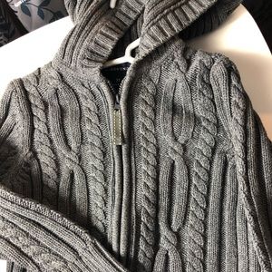 Toddler Boy’s Land’s End gray knit sweater 3t
